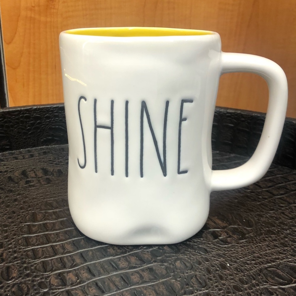 Rae Dunn Shine Yellow Inside Mug New